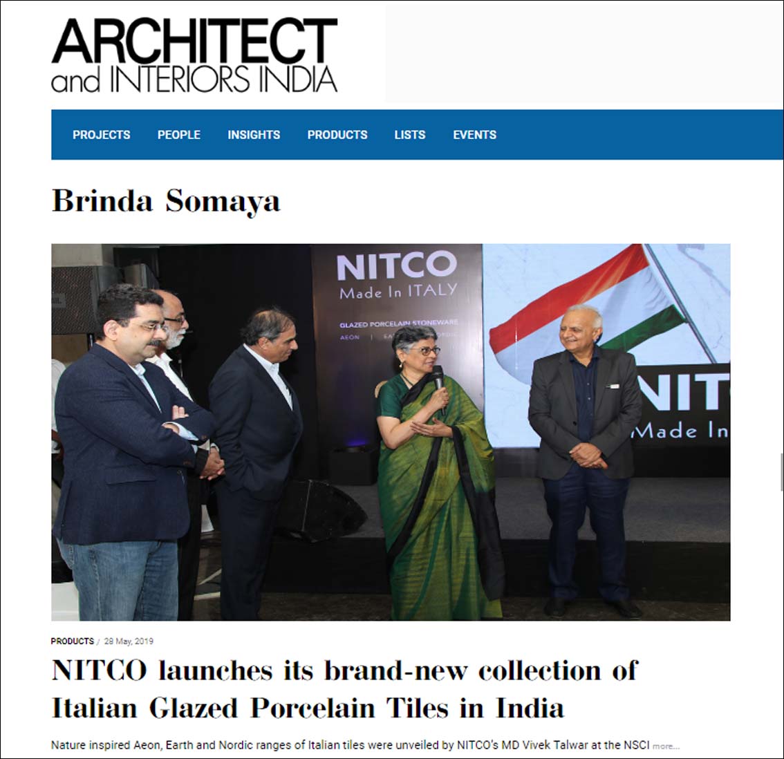 NITCO launches its brand-new collection of Italian Glazed Porcelain Tiles in India, Architect and Interiors India